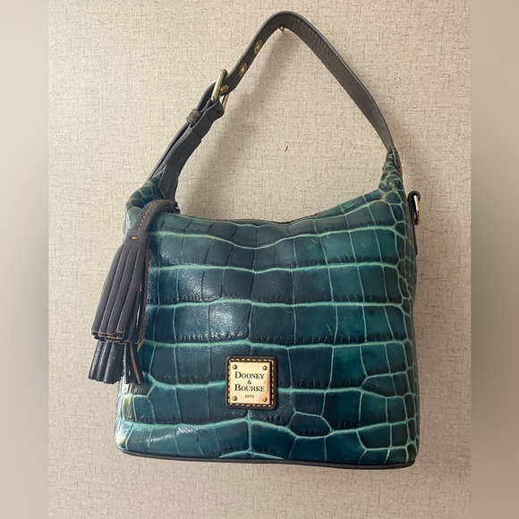 Dooney & Bourke Handbags - Vintage Croc Embossed Dooney And Bourke Shoulder Bag